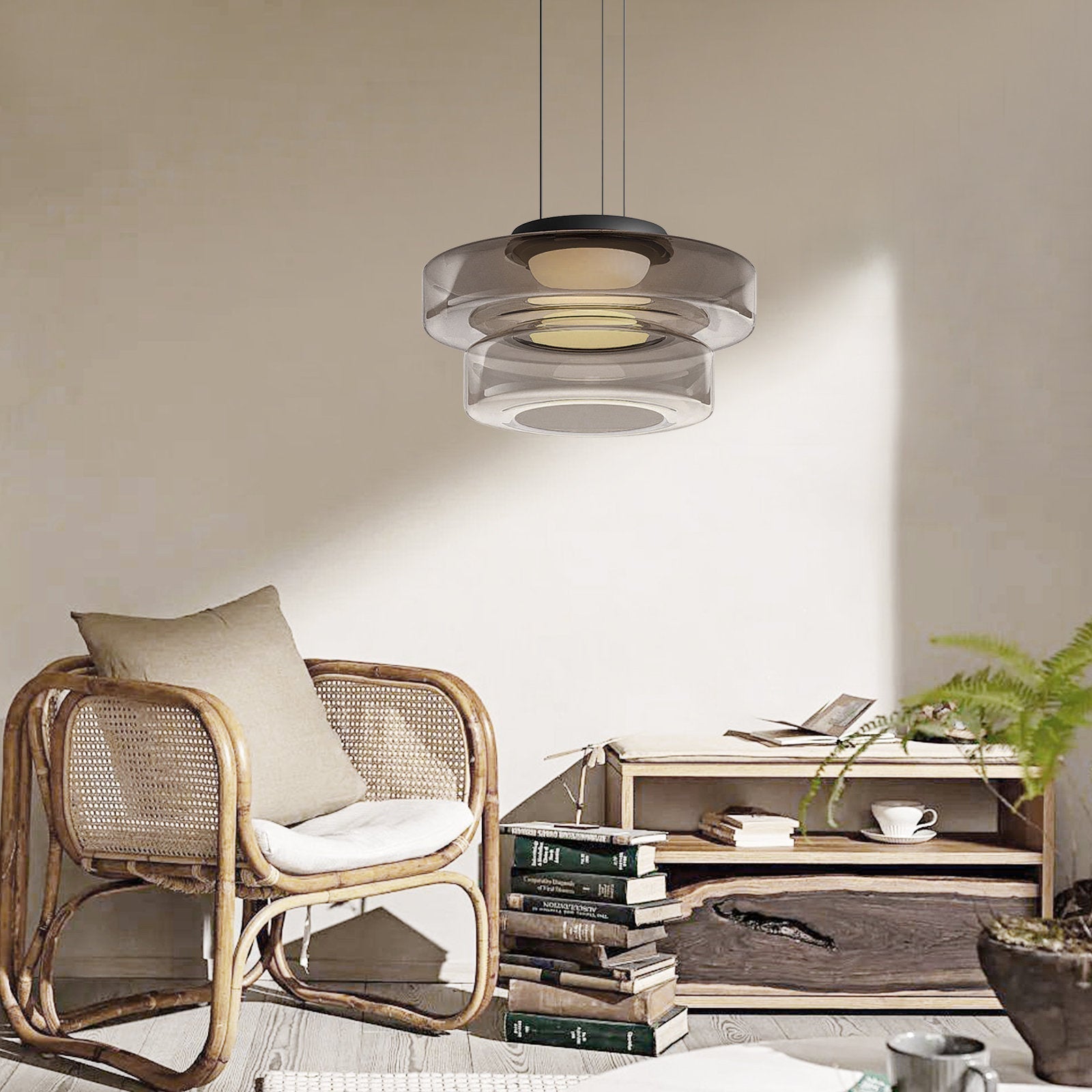 Pendant Light Smoke Grey Glass - TORSUS | Elegant Design