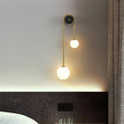 Edge Minimalism Metal Gray Black Brass Glass Wall Lamp Bedroom Living Room