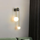 Edge Minimalism Metal Gray Black Brass Glass Wall Lamp Bedroom Living Room