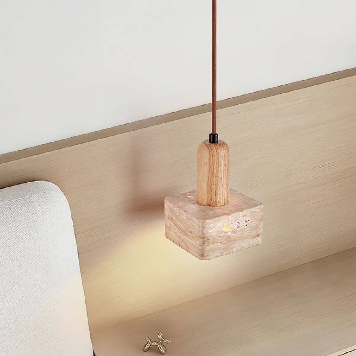 Byers Minimalism Marble Wood Pendant Lamp Bedroom Dining Room