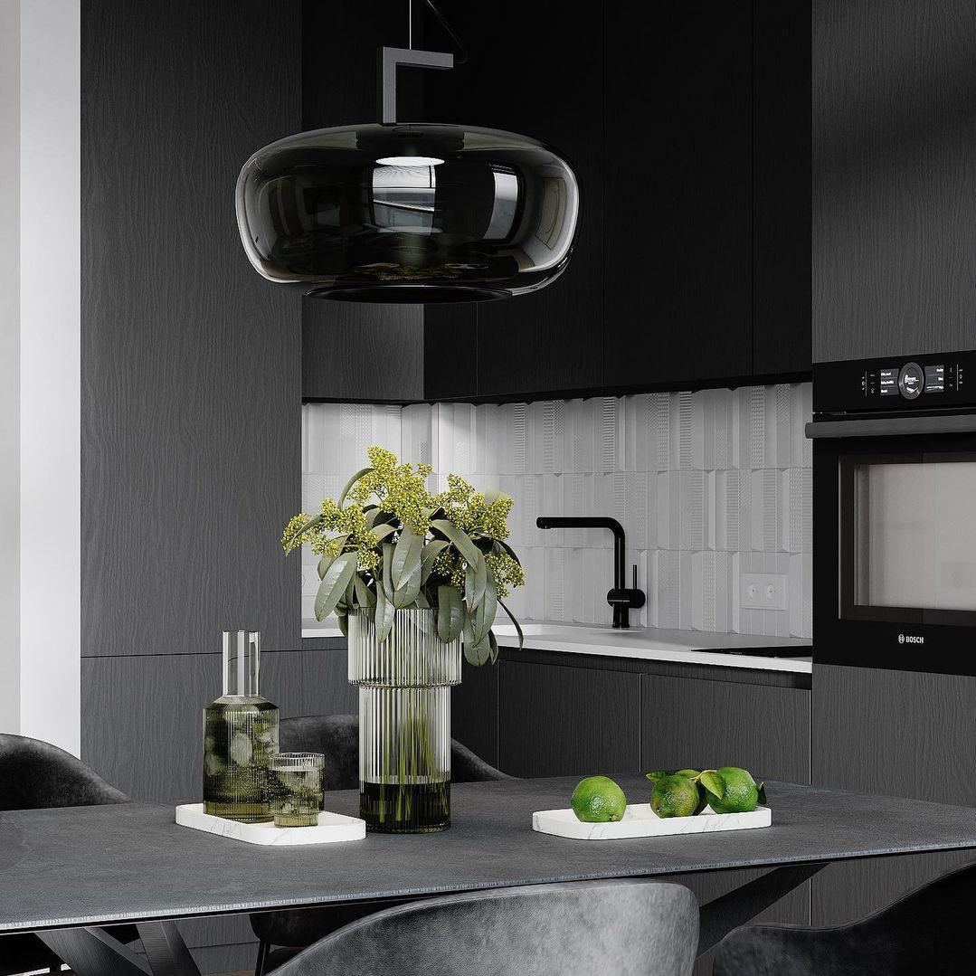 Hailie Modern Round Glass Pendant Light Dining Room Bedroom