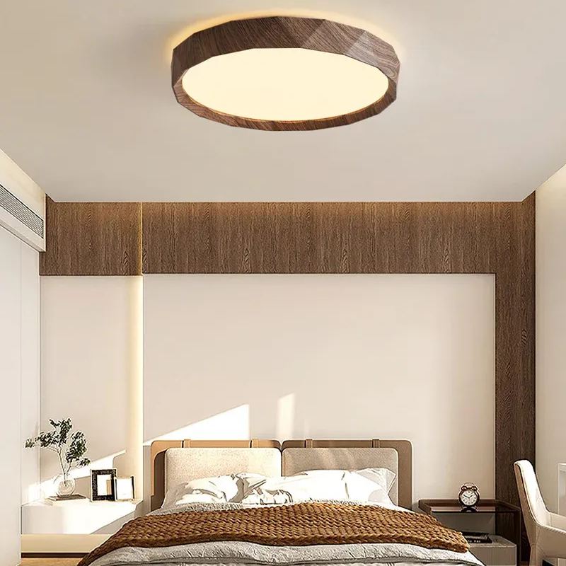 Ozawa Minimalism Walnut Wood Ceiling Lamp Bedroom  Dining Room