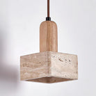 Zaid Minimalism Travertine Wood Pendant Lamp Bedroom Dining Room