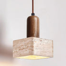 Zaid Minimalism Travertine Wood Pendant Lamp Bedroom Dining Room