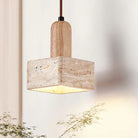 Zaid Minimalism Travertine Wood Pendant Lamp Bedroom Dining Room