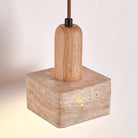 Zaid Minimalism Travertine Wood Pendant Lamp Bedroom Dining Room