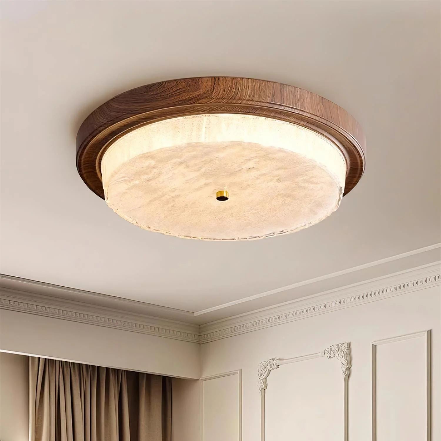 Ozawa Insolite Rustique Rond Plafonnier Chambre Salle à manger