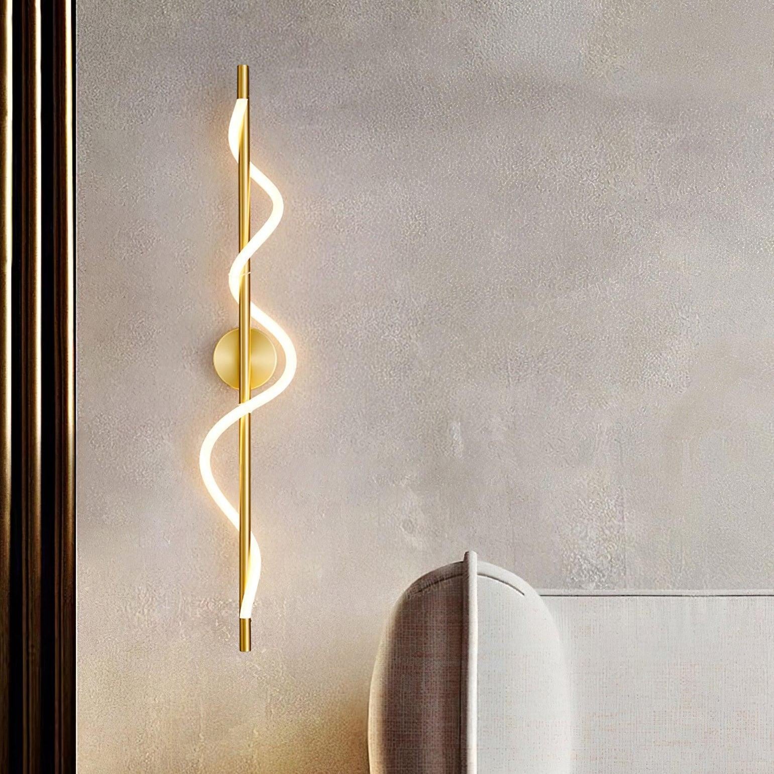 Valentina Moderne Flexible Courbe Métal Applique Murale Salon Chambre à Coucher