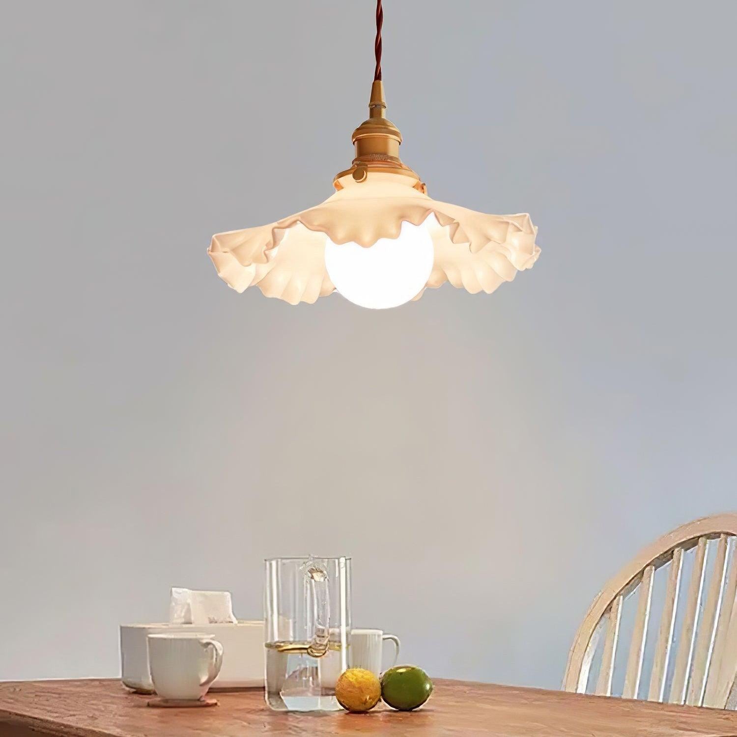 Carins Vintage Flower Glass Pendant Light Shades Bedroom Dining Room