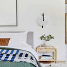 Elif Moderne Noir Or Métal Verre Applique murale Salle à manger Chambre