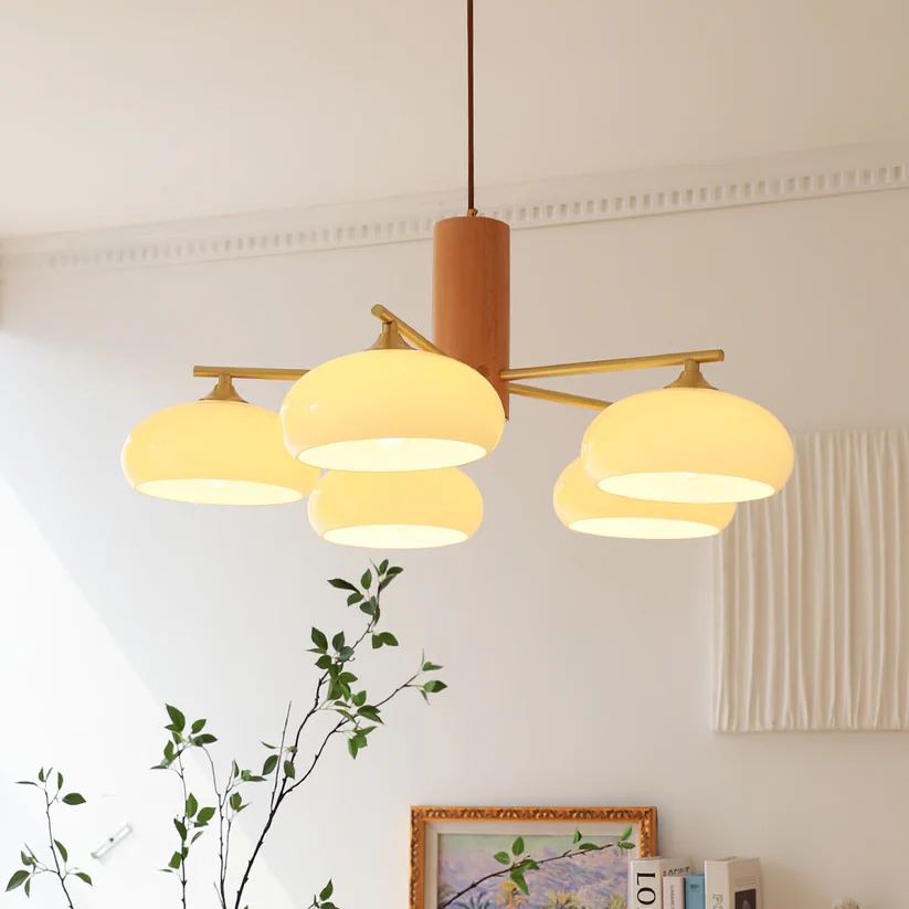 Valentina Moderne Métal Verre Elliptique Lustres Abat Jour Salon Salle À Manger