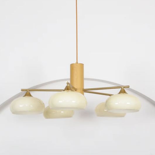 Valentina Moderne Métal Verre Elliptique Lustres Abat Jour Salon Salle À Manger