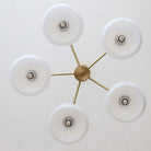 Valentina Moderne Métal Verre Elliptique Lustres Abat Jour Salon Salle À Manger