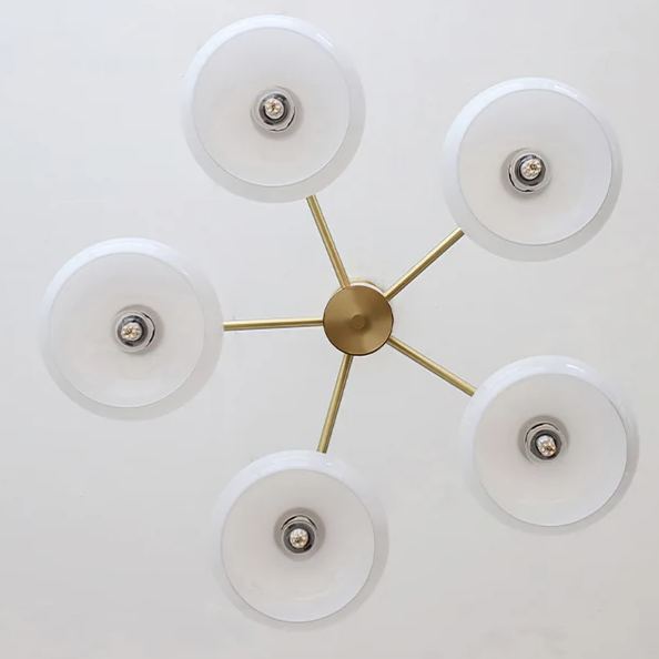 Valentina Moderne Métal Verre Elliptique Lustres Abat Jour Salon Salle À Manger