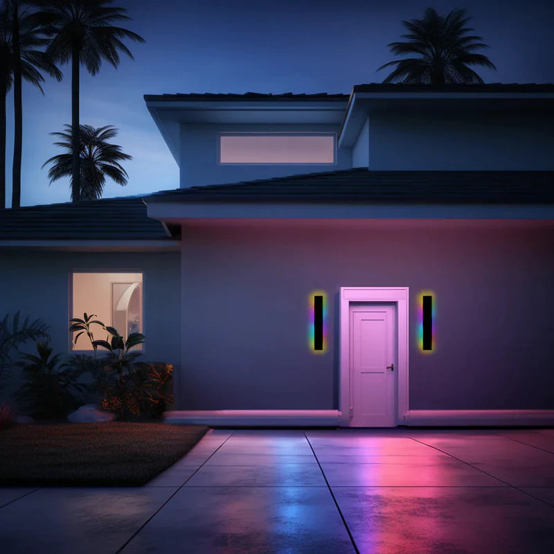 Edge Applique Murale Extérieur LED Étanche Minimaliste Métal Cour