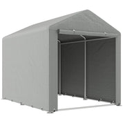 Octagonal Garden Gazebo, 8-Sided, 6.8×5 m, White Heavy Duty Metal Frame Outdoor Marquee Party & Wedding Canopy