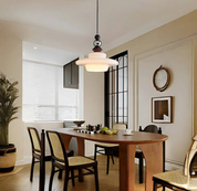 Pendant Light Beige Glass Medieval - VOLTIS | Elegant