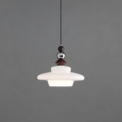 Pendant Light Beige Glass Medieval - VOLTIS | Elegant