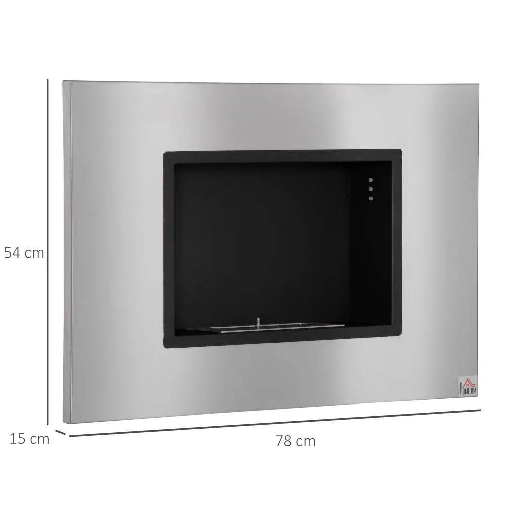Bioethanol Fireplace – Wall-Mounted, Stainless Steel | Warm, Realistic Flame - Image 5