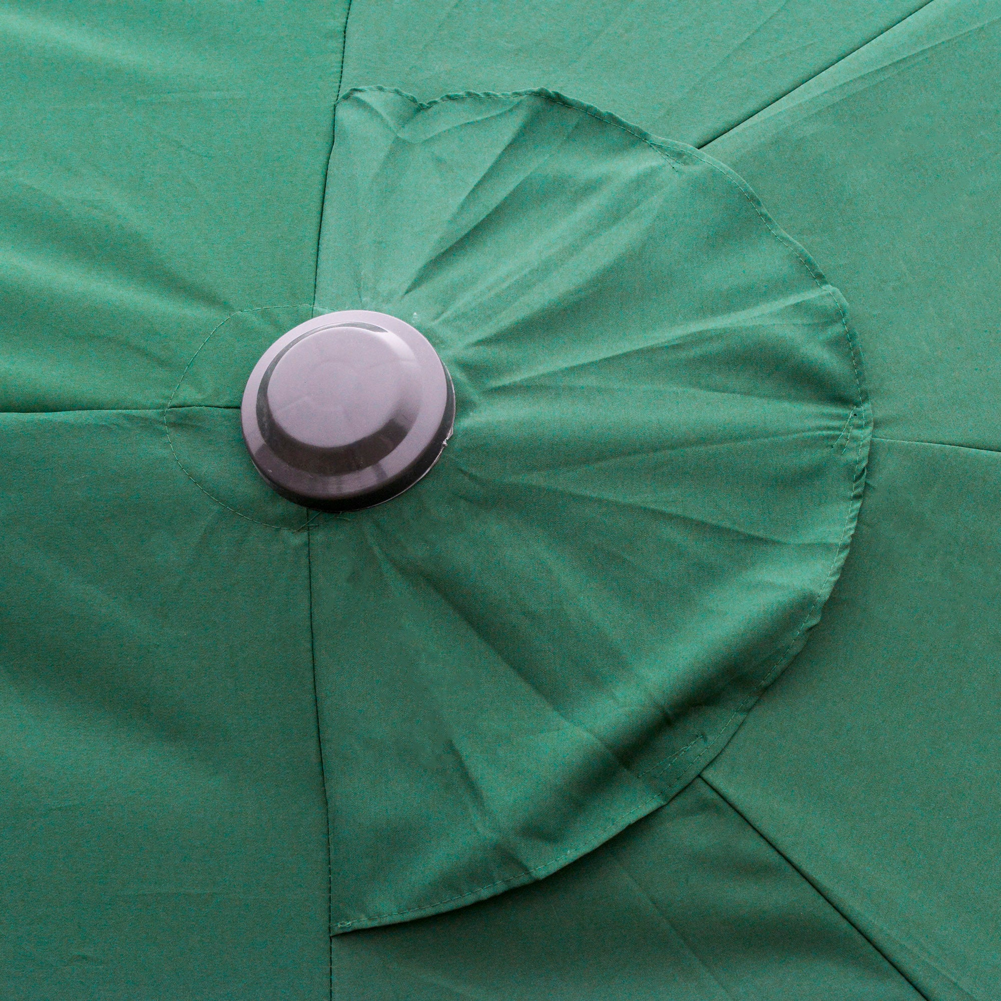 Double-Sided Sun Umbrella Canopy 4.6m Crank Shade with Cross Base, Dark Green