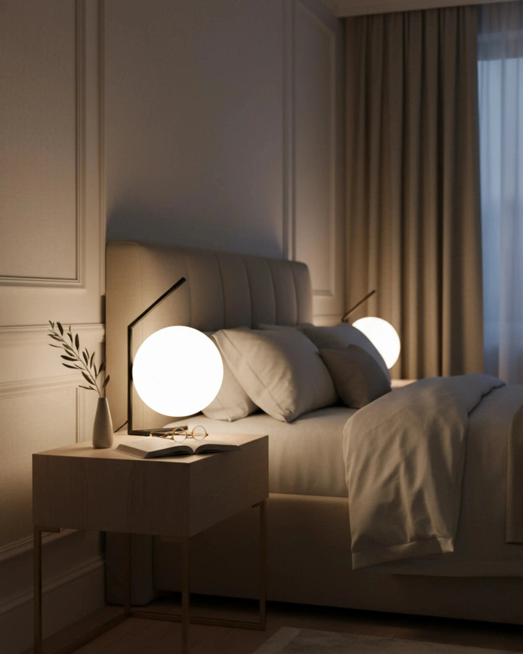 ENNA designer table lamp styled in a minimalist Australian interior — DecoHarmonie