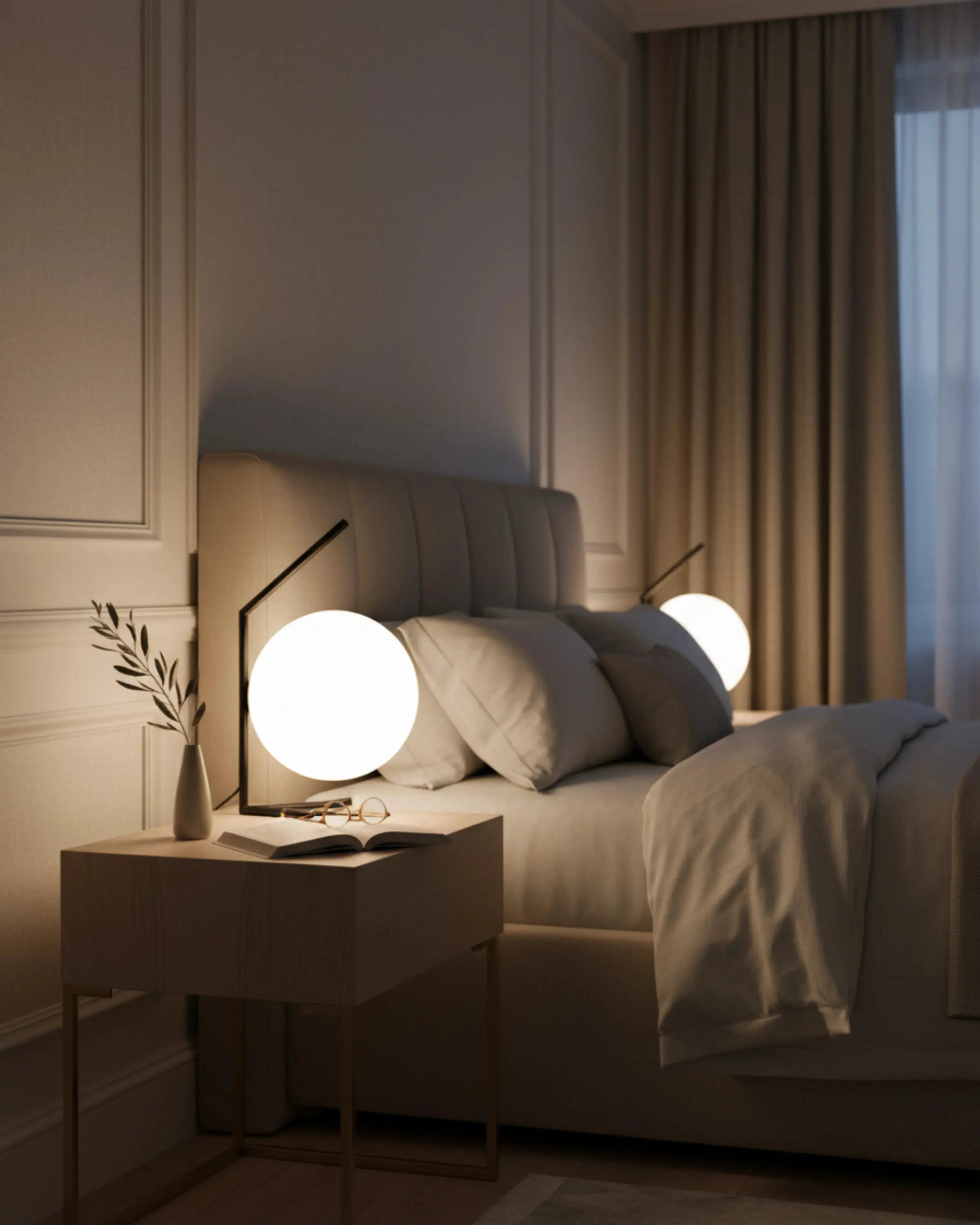 ENNA designer table lamp styled in a minimalist Australian interior — DecoHarmonie