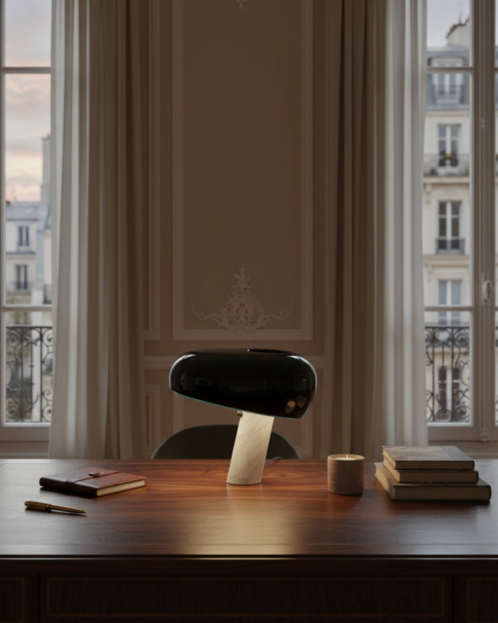 CAMOS designer table lamp displayed on a designer desk in a Sydney home — DecoHarmonie
