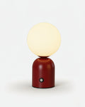 LUMI cordless designer table lamp in red — wireless rechargeable lamp | DecoHarmonie Australia