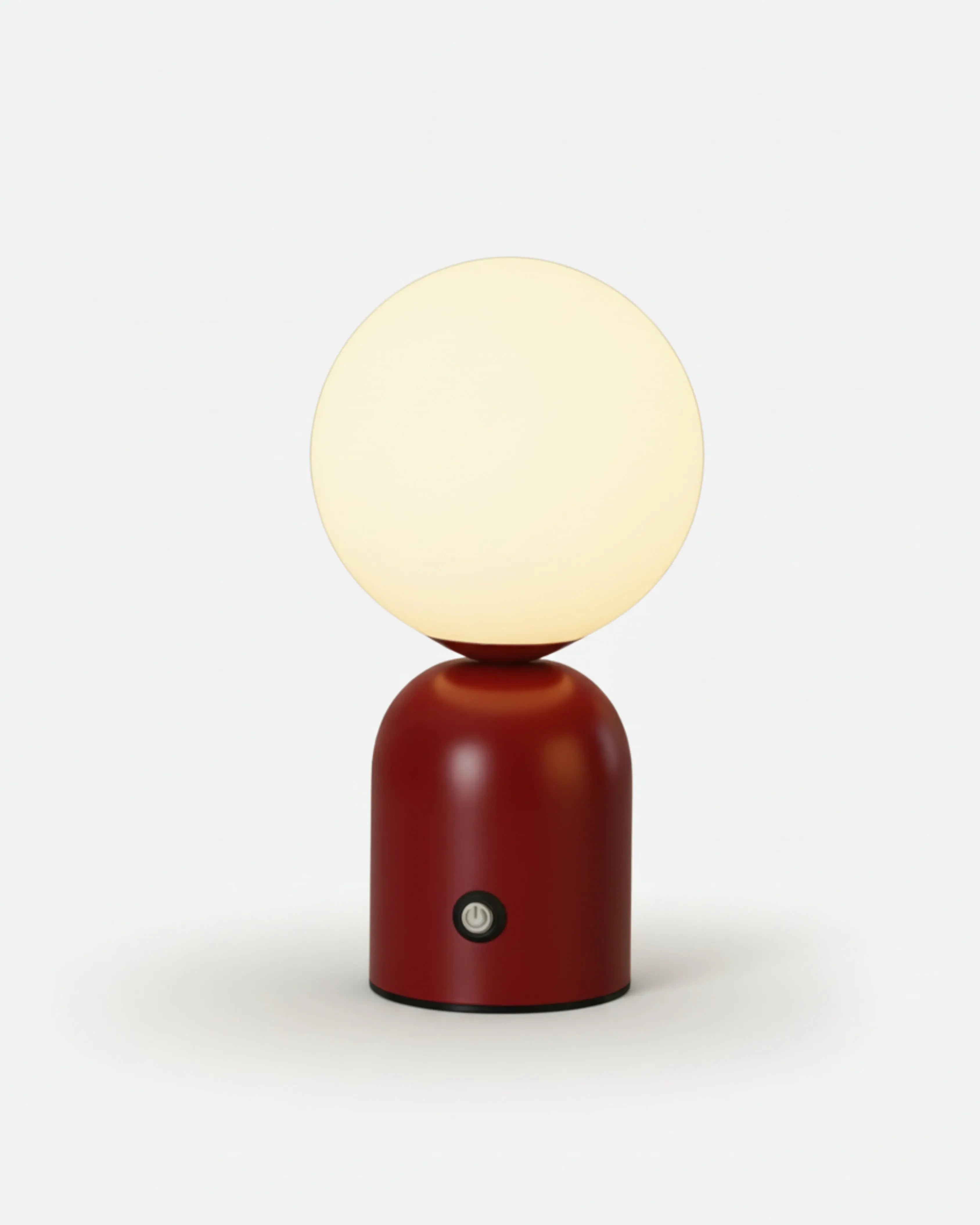 LUMI cordless designer table lamp in red — wireless rechargeable lamp | DecoHarmonie Australia