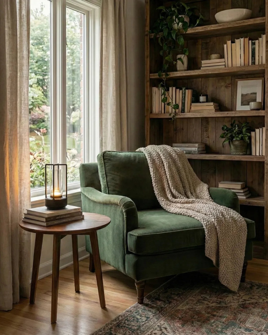 RUNA cordless designer table lamp shown on a bedside table in a modern bedroom — DecoHarmonie