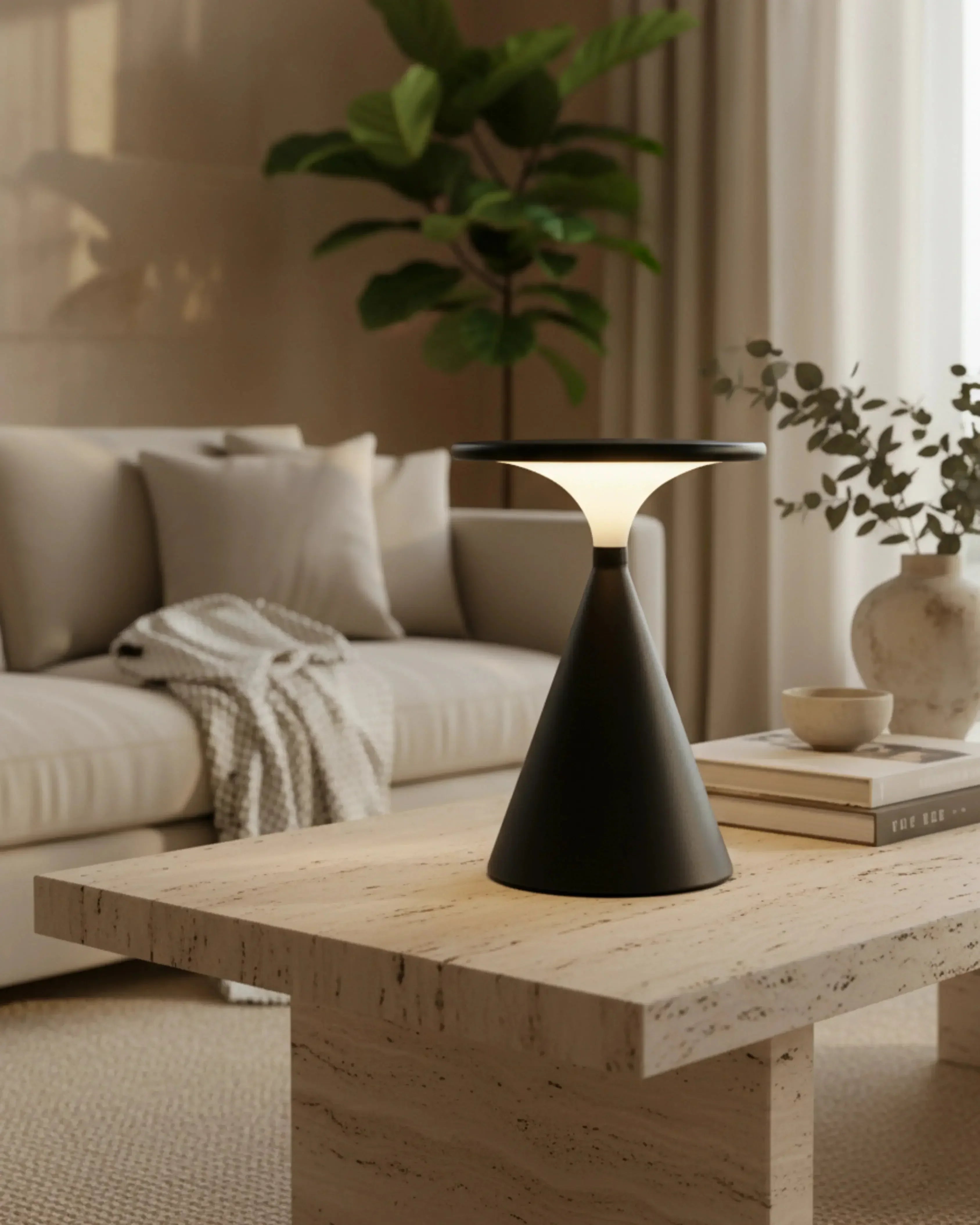 VEGA cordless designer table lamp styled in a minimalist Australian interior — DecoHarmonie