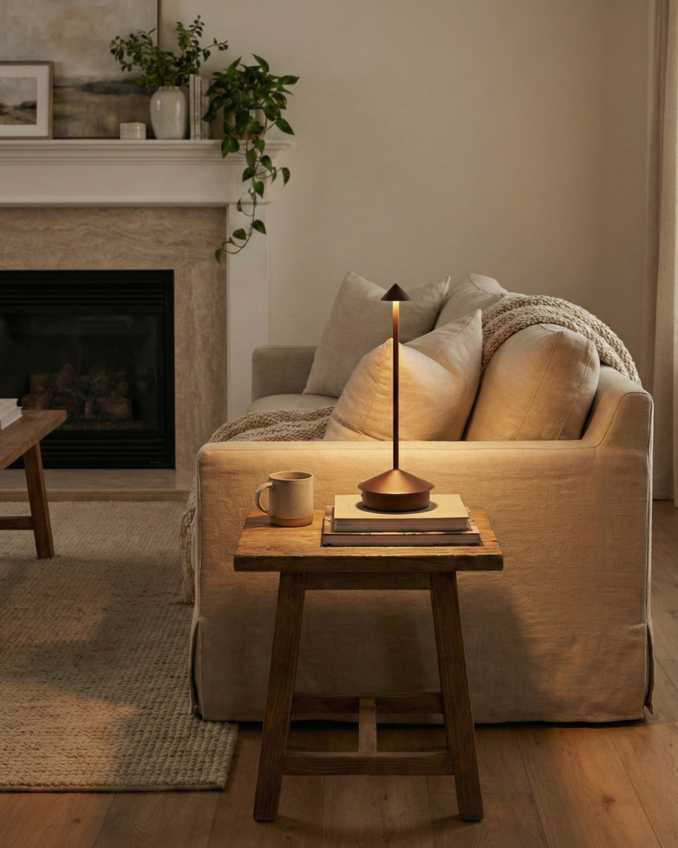 MIRO cordless designer table lamp styled in a minimalist Australian interior — DecoHarmonie