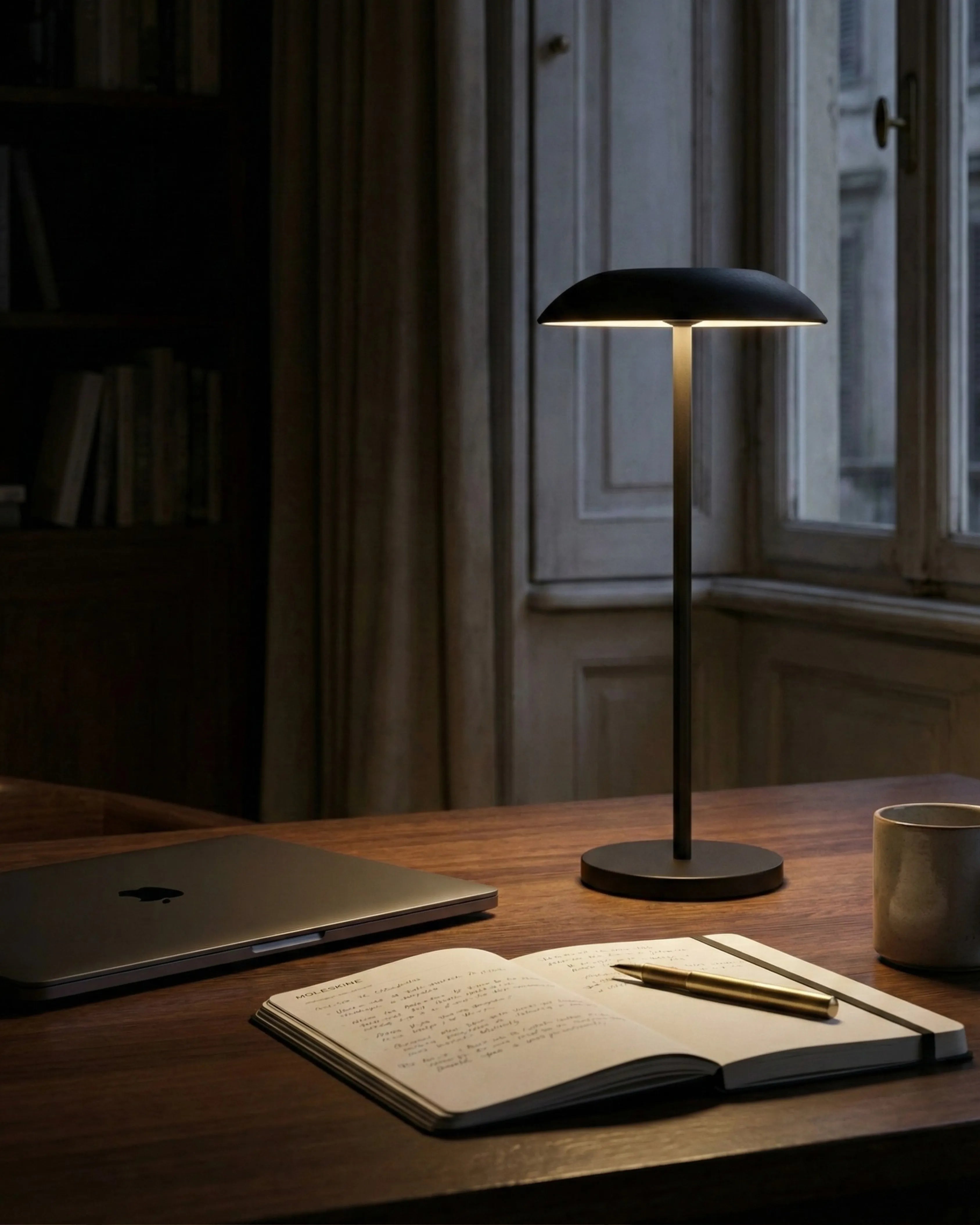 OSLO cordless designer table lamp displayed on a designer desk in a Sydney home — DecoHarmonie
