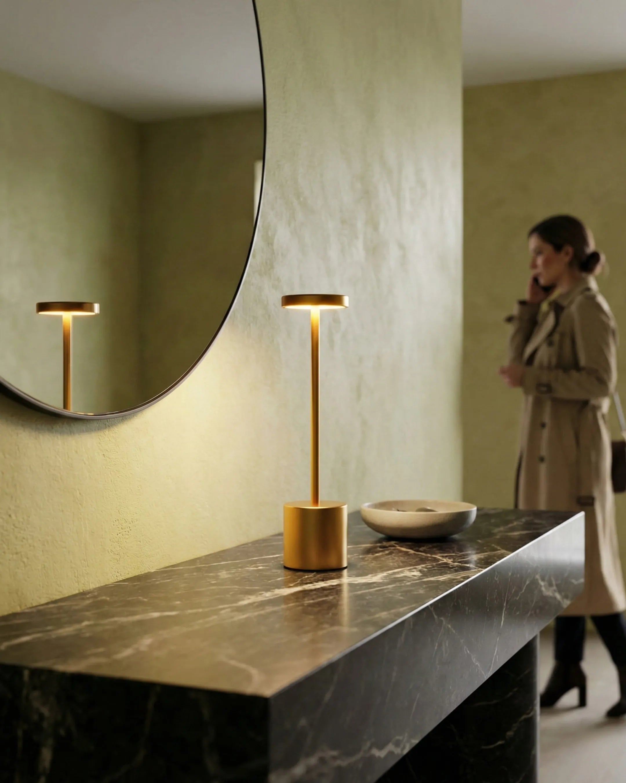 NOVA cordless designer table lamp displayed on a designer desk in a Sydney home — DecoHarmonie