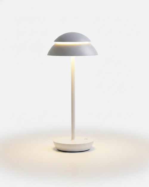 DESKA cordless designer table lamp in white — wireless rechargeable lamp | DecoHarmonie Australia