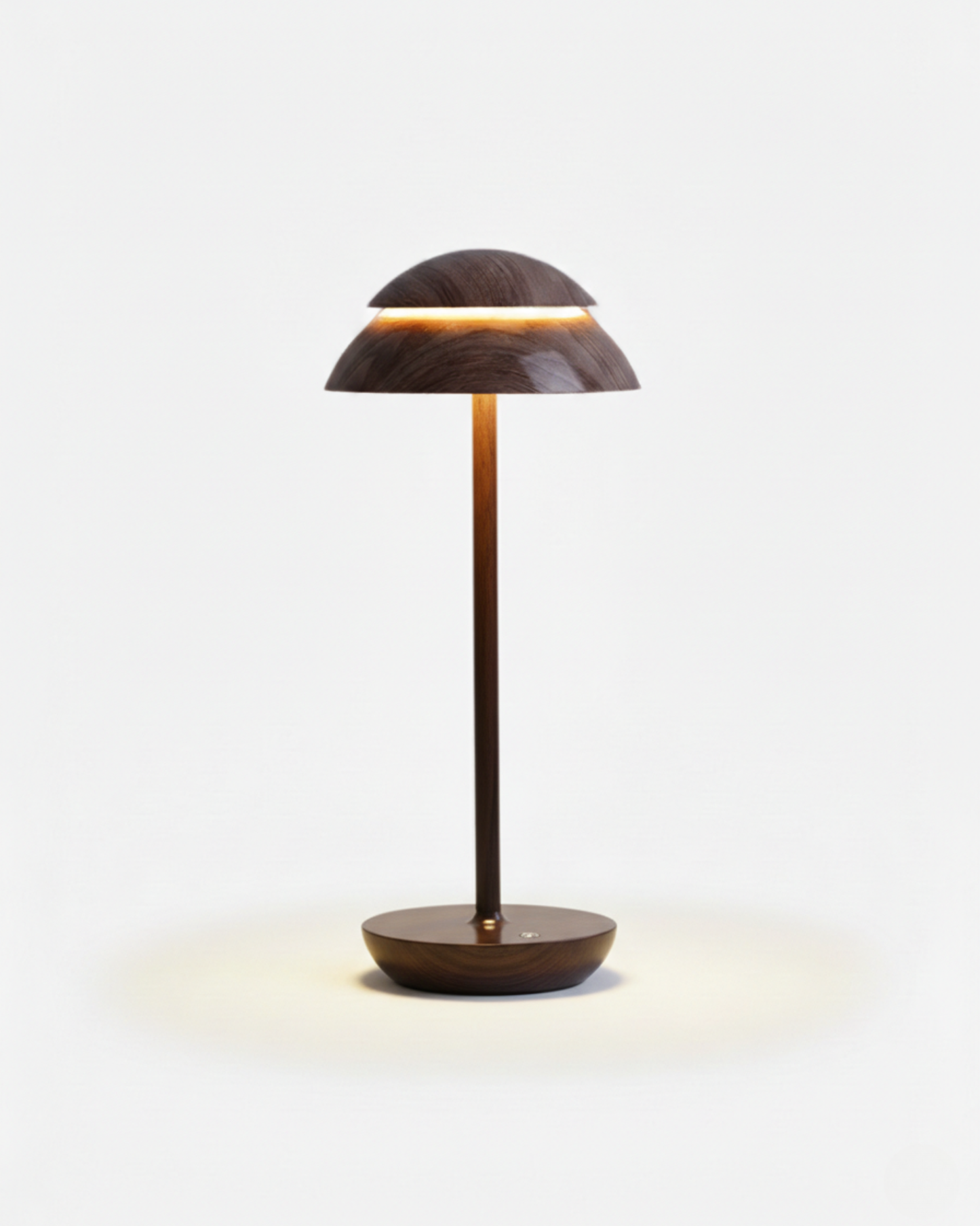DESKA cordless designer table lamp in dark wood — wireless rechargeable lamp | DecoHarmonie