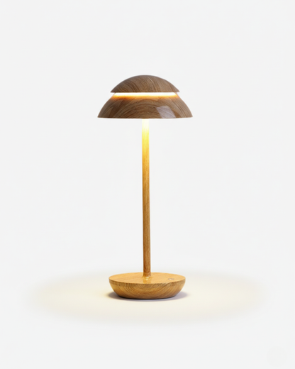 DESKA cordless designer table lamp in wood — wireless rechargeable lamp | DecoHarmonie