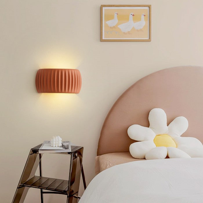 Wall Light Resin Ribbed - DURANA | Art Deco Style