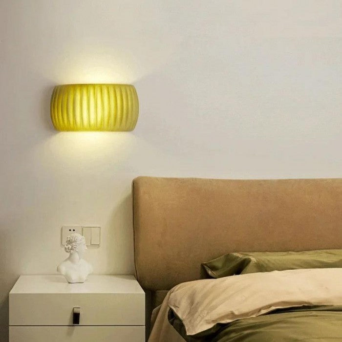 Wall Light Resin Ribbed - DURANA | Art Deco Style