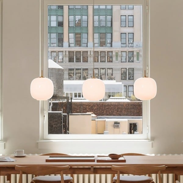 Pendant Light Opal Glass - TRITON | Nordic Elegance
