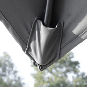 Cantilever Parasol 3x3m Aluminium Frame Crank Tilt 360° Rotation Double Top Garden Umbrella with Cover Cross Base Only, Light Grey