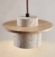 Pendant Light Travertine Stone - SEGINUS | Natural Warmth