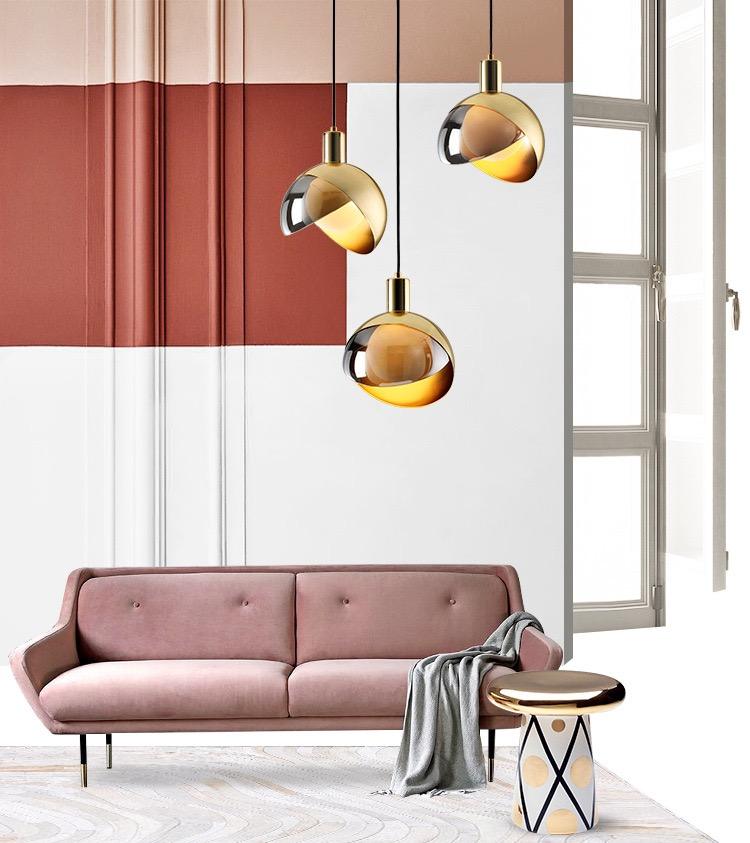 Pendant Light Gold Glass - VECTIS | Luxury Style