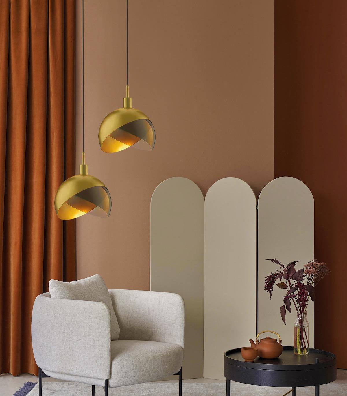 Pendant Light Gold Glass - VECTIS | Luxury Style