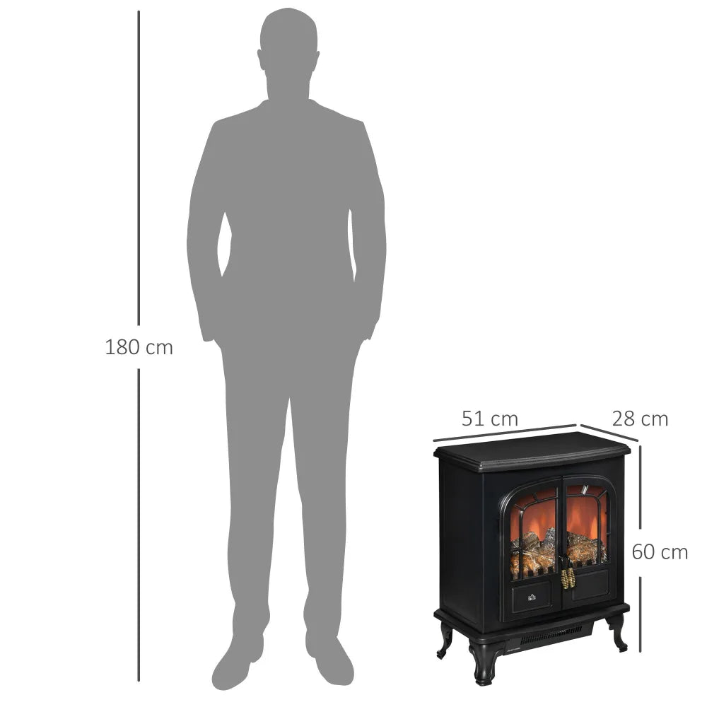 Electric Fireplace – Freestanding, 2 Heat Modes | Warm Ambiance - Image 5