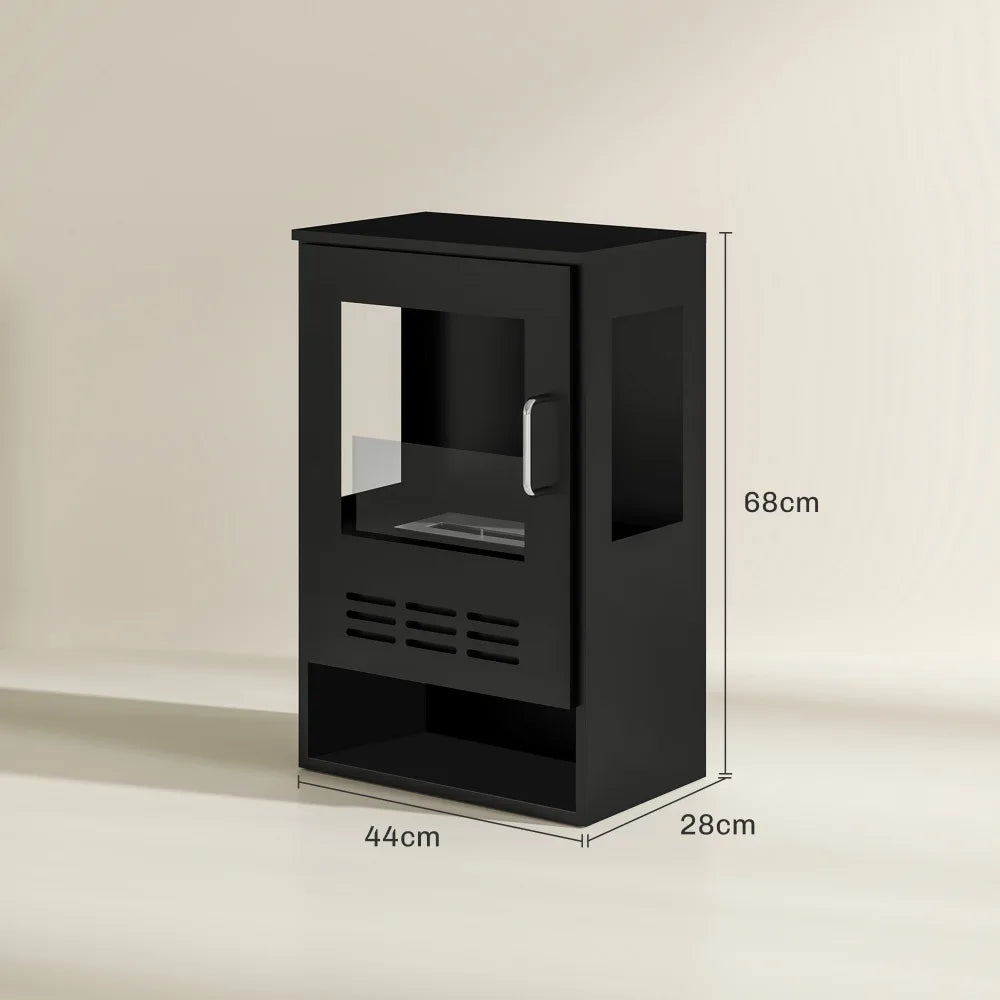 Ethanol Fireplace – Black Freestanding | Warms Living Space - Image 5