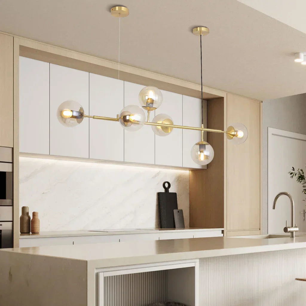 Pendant Light Glass Brass - KORVEX | Elegant Ambiance