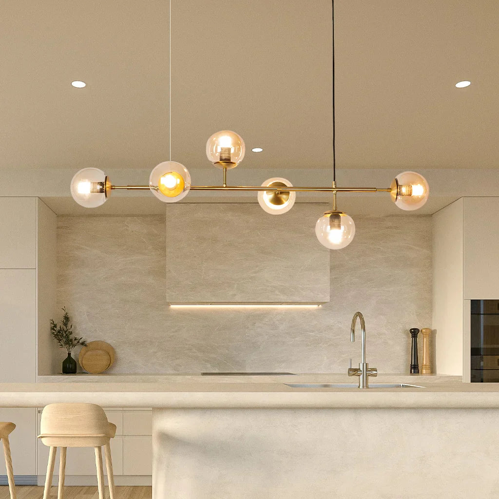 Pendant Light Glass Brass - KORVEX | Elegant Ambiance