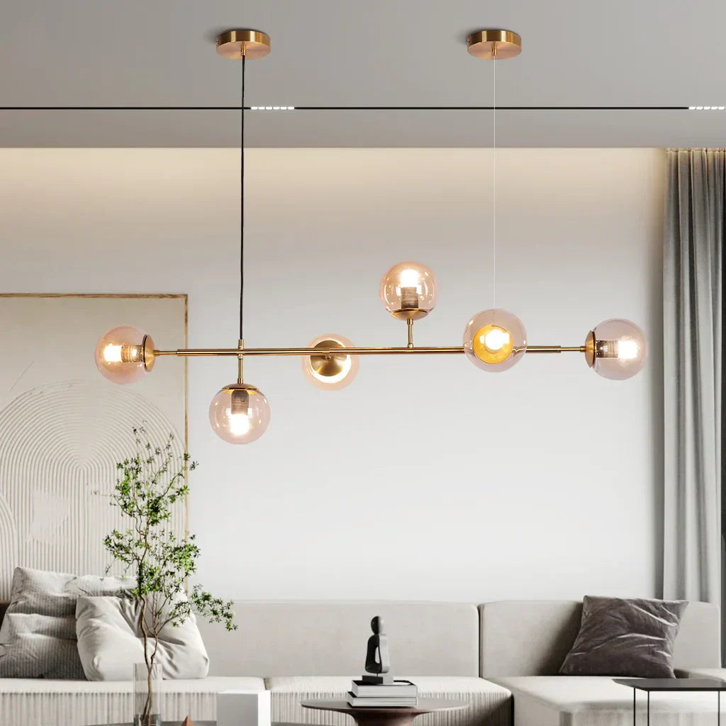 Pendant Light Glass Brass - KORVEX | Elegant Ambiance