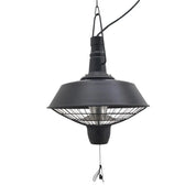 Outdoor Ceiling Mounted Halogen Electric Heater 2100W Hanging Patio Garden Warmer Light, Black